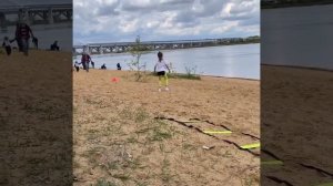 Тренировка на песке ? Лебедева Мирослава! Фигурное катание!