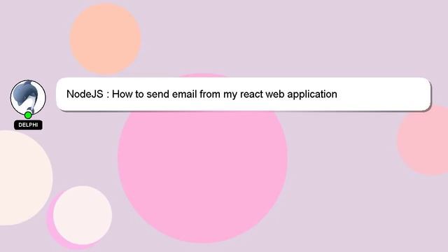 NodeJS : How to send email from my react web application смотреть онлайн