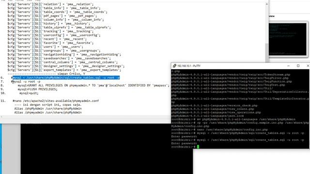 Konfigurasi database server (mariadb phpmyadmin) смотреть онлайн