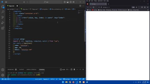 object data display using for loop with vue js 3 смотреть онлайн