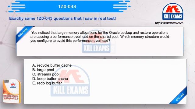 1Z0-043 - Oracle Database 10g: Administration II Real Exam Questions and Answers by Killexams.com смотреть онлайн