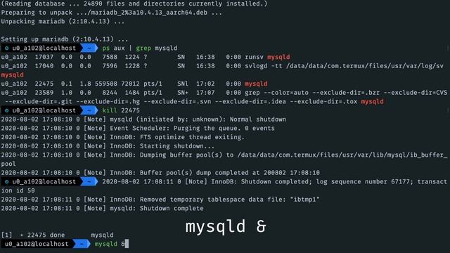 Run MySQL Database in Phone using Termux смотреть онлайн