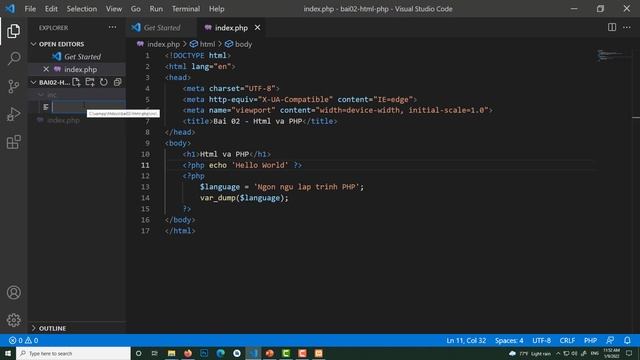 Lập trình web PHP - Bài 02: HTML và PHP смотреть онлайн