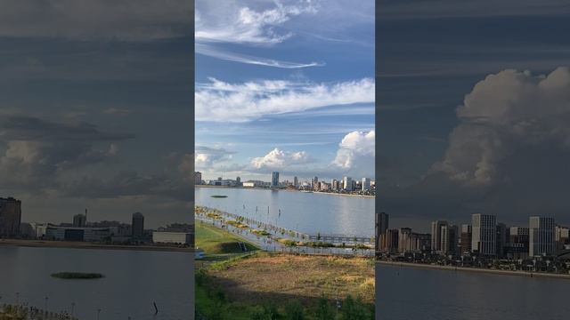 Город Казань - вид на современный город и на отличную набережную смотреть онлайн