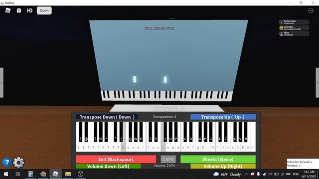 FNAF 1 Song on Roblox Piano смотреть онлайн