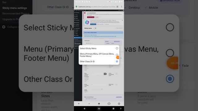 How to Create a Sticky Header Menu or Navbar in WordPress Site using your Phone смотреть онлайн