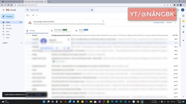 Hướng Dẫn Thay đổi mật khẩu tài khoản ChatGPT OpenAI смотреть онлайн