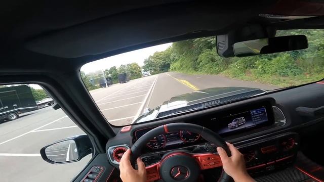 BRABUS ROCKET 900hp MERCEDES G63 POV Test Drive : BRUTAL G-WAGON!! смотреть онлайн