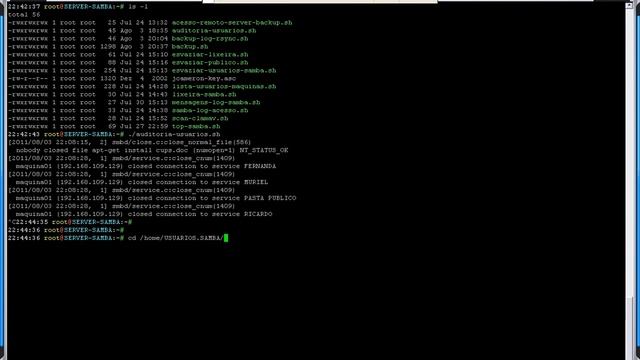 Mostrando a AUDITORIA no Samba Linux.avi смотреть онлайн