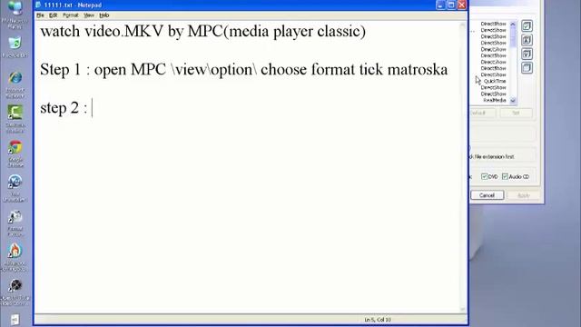 WATCH VIDEO FILE MKV BY MPC(MEDIA PLAYER CLASSIC ) смотреть онлайн