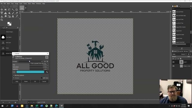 Changing the color of a logo to a solid color in Gimp смотреть онлайн