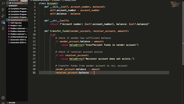 Python Tutorial | Exception Handling | Banking Application Example смотреть онлайн