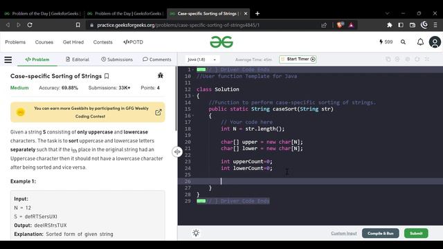 Case specific sorting of Strings | POTD | Kannada Code 101 | GFG | Jan 26| Easy Solution | Kannada смотреть онлайн