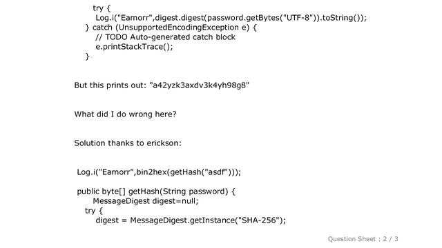 Android : How can I calculate the SHA-256 hash of a string in Android? смотреть онлайн