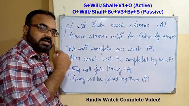 Passives of Future Indefinite | Rules of Active Passive in Hindi смотреть онлайн