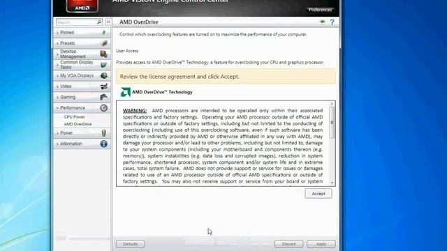 AMD Overdrive Problem