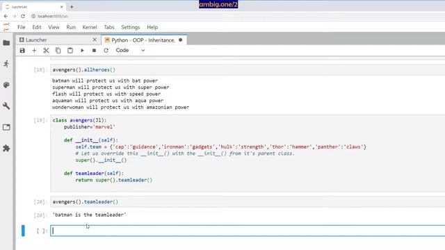 #Python - OOP - Inheritance, Override and super() [3.7] смотреть онлайн