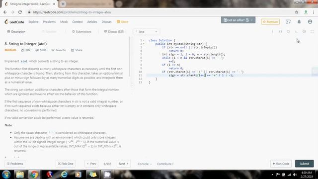 Coding Interview Tutorial 66: String to Integer [LeetCode] смотреть онлайн