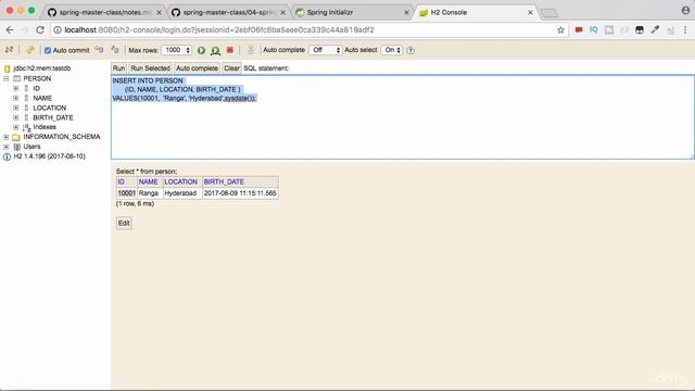 Spring framework Tutorial (115 Step 04 Populate data into Person Table) смотреть онлайн