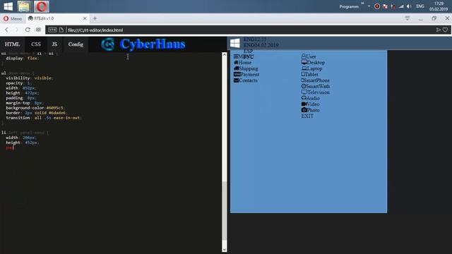 Меню в стиле Windows на JavaScript (HTML/CSS/JavaScript - Speed Coding) смотреть онлайн