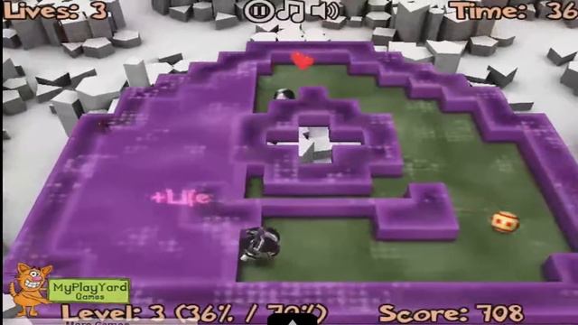 XONIX 3D LEVEL PACK NOT PAC XONIX PACMAN PAC MAN ONLINE FROM KIBAGAMES COM KIBA GAMES смотреть онлайн