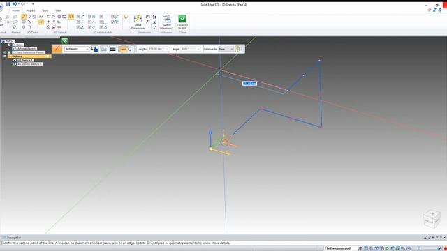 SOLID EDGE TUTORIAL - 15 - SWEEP, SOLID SWEEP, 3D SKETCH. смотреть онлайн