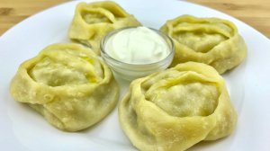 Манты с рубленным мясом . Вкусные, сочные.  Рецепт теста для манто.mp4