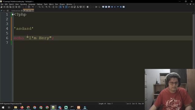 belajar php part 4 - echo n string смотреть онлайн