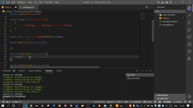 8.Integration of MONGODB to NodeJS server смотреть онлайн