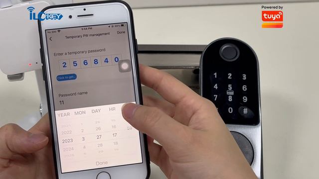 tuya ZigBee smart lock R5 -Tutorial for setting a temporary password смотреть онлайн