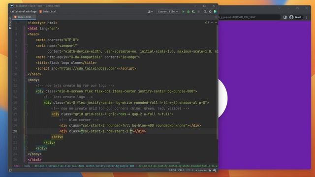 ASMR - creating clone of slack logo (html, tailwind css ) | holy panda ? switches смотреть онлайн