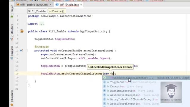 On And Off WiFi Programmatically Using Java In Android Studio