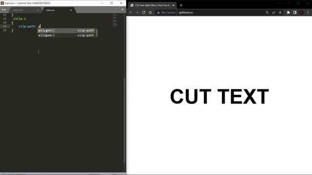 CSS Text Split Effect | Text Cut Animation смотреть онлайн