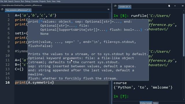 162. How to Return Set Containing a Mix of Items that are not Present in both Sets || Python Sets-7 смотреть онлайн
