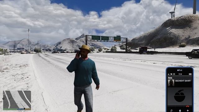 ЖУТКАЯ ЗИМА! ФРАНКЛИН ЗАМЁРЗ ДО СМЕРТИ! - GTA 5 (Моды ГТА 5) смотреть онлайн