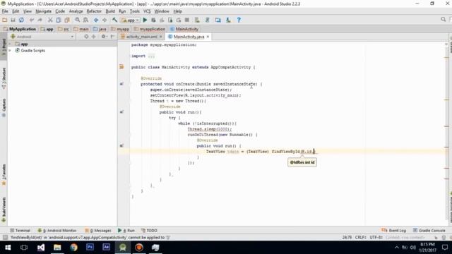 Android Studio Date & Time TextView Update Every Second Tutorial смотреть онлайн