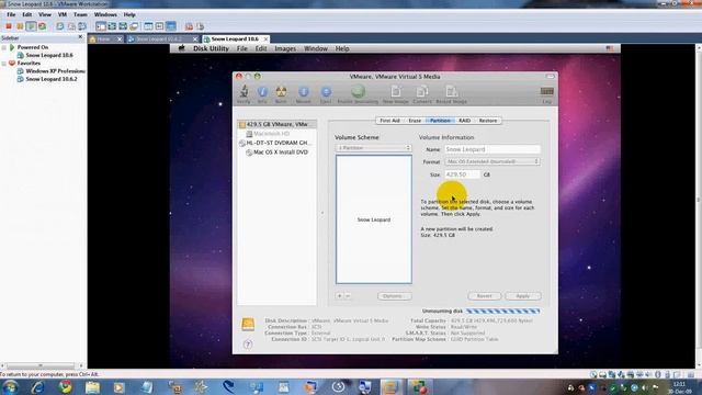 install MacOSX Snow Leopard in Windows PC using Vmware Workstation as virtual machine смотреть онлайн