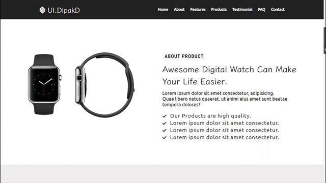 Smart Wearable Device Landing Webpage Using HTML And CSS | SmartWatch Shopping Website | UI.DipakD смотреть онлайн