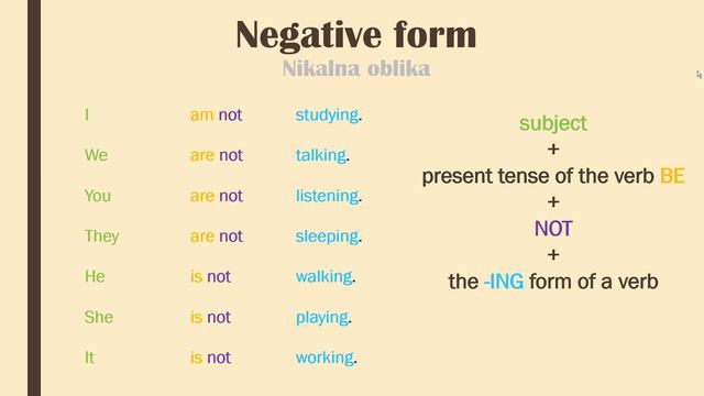 Present Continuous Tense 3  VIO2