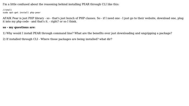 What exactly happens when I "sudo apt-get install php-pear" смотреть онлайн