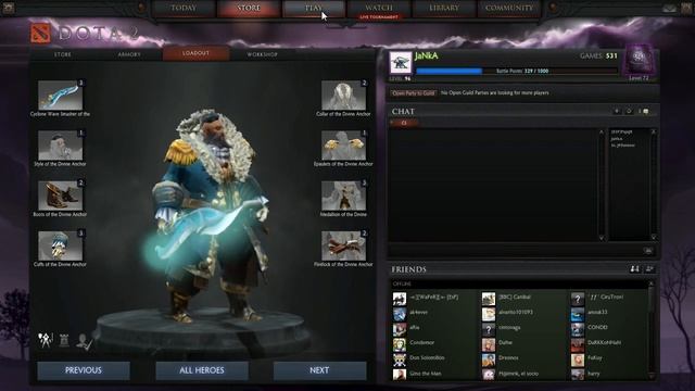 Dota 2 - Kunkka Set - Bestowments Of The Divine Anchor - Legendary