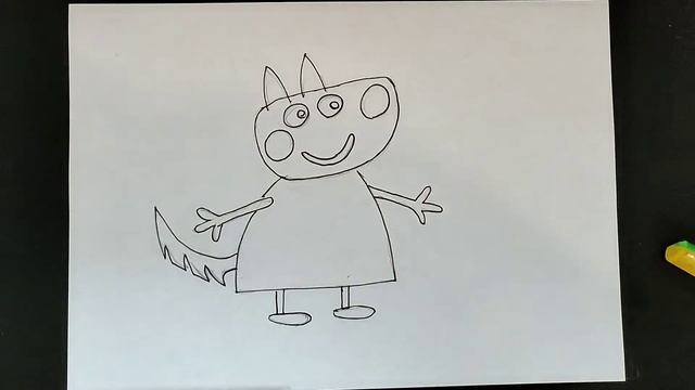 Как нарисовать Волчонка Вэнди из Свинки Пеппы смотреть онлайн