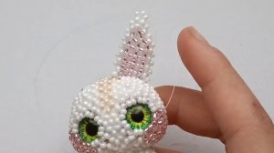 Ушки. Клеверный зайчик ? из бисера. Амигуруми. Мастер класс.
