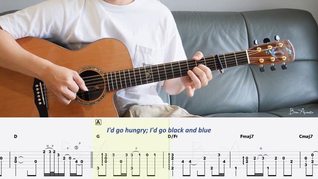 Make You Feel My Love - Adele (Bob Dylan)/ Fingerstyle Guitar / Tabs + Chords + Lyrics смотреть онлайн