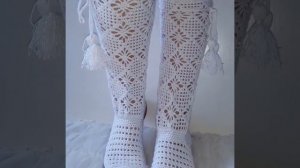 Летние ажурные сапожки крючком