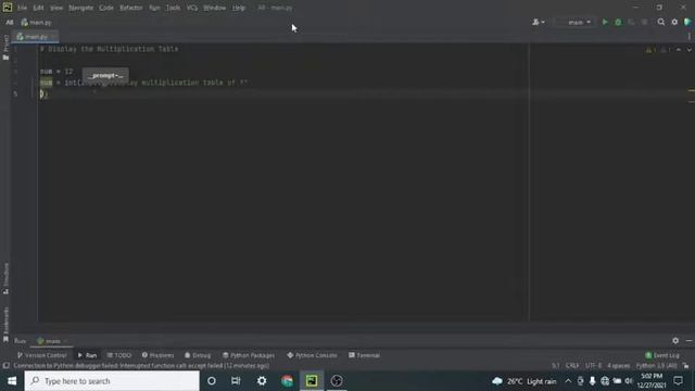 How to make a Multiplication Table Display with | Python | Pycharm | Mag's Book смотреть онлайн