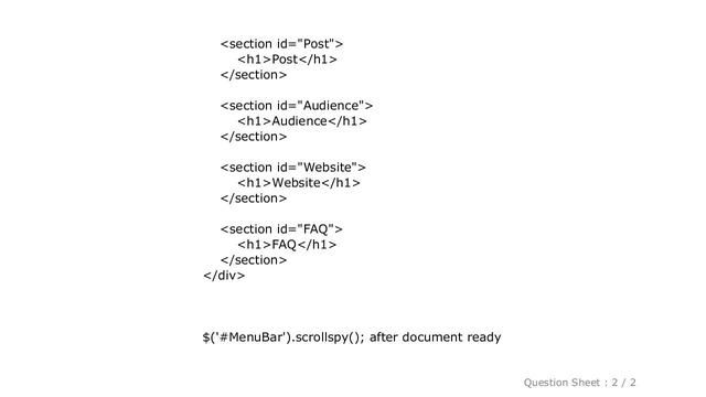 jQuery : bootstrap scrollspy highlights last navigation link button after loading смотреть онлайн