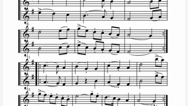 A 082-094 bpm - Play-along flute duets - "Trio" by Stamitz - AI #1/4 смотреть онлайн