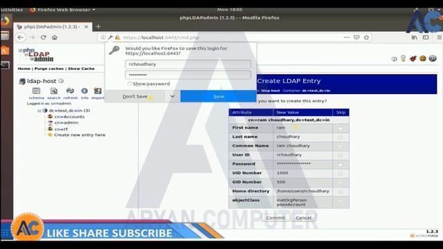 How to Create User & Group in php LDAP admin: LDAP Management Tutorial, How to Create User & Group смотреть онлайн