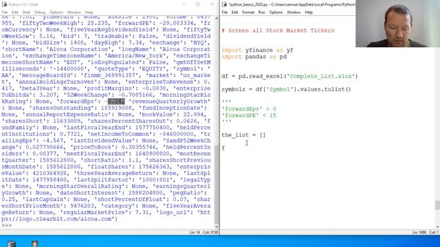 Python Basics Tutorial How to Screen All Stock Market Symbols смотреть онлайн